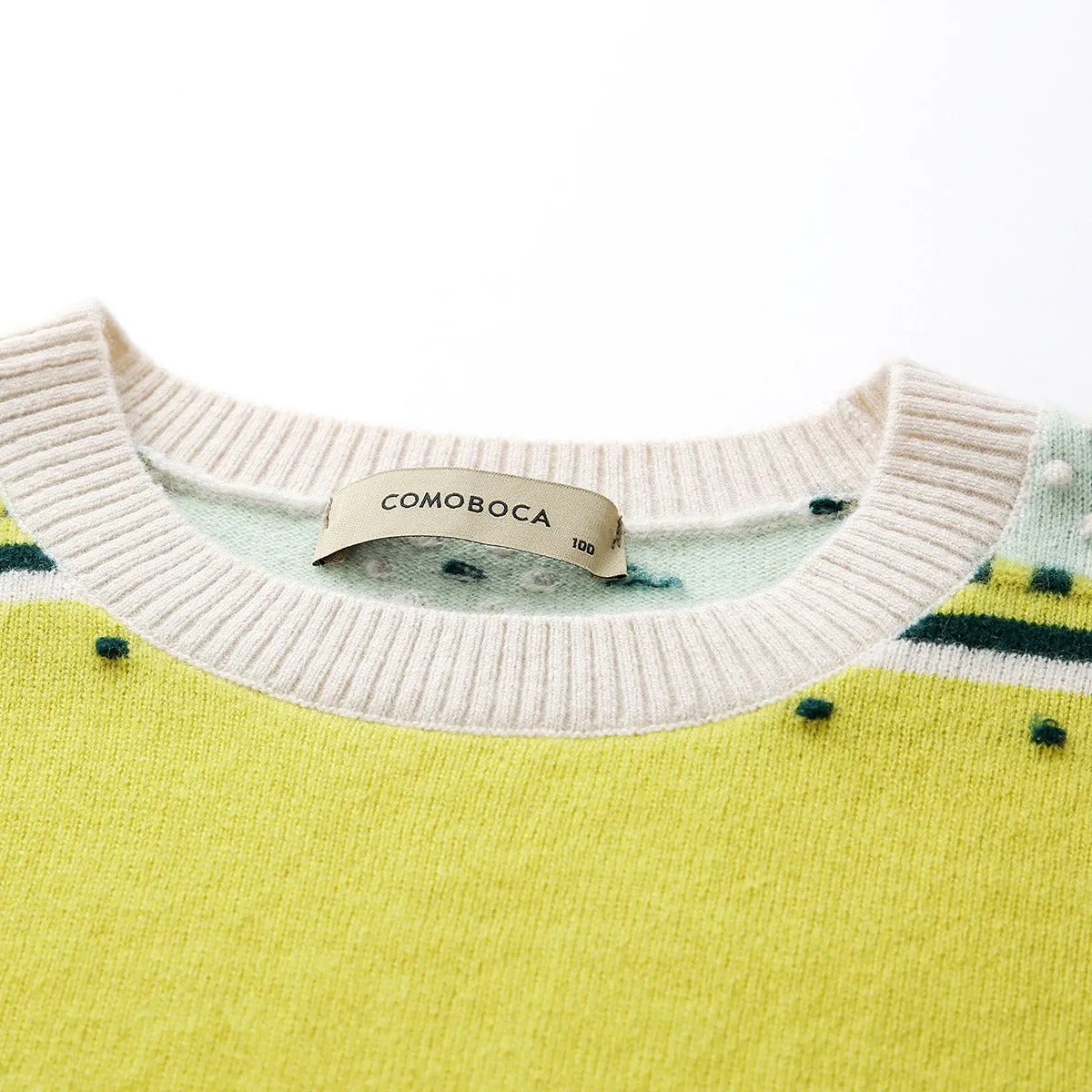 100% Cashmere Colorful Geometric Knit Vest