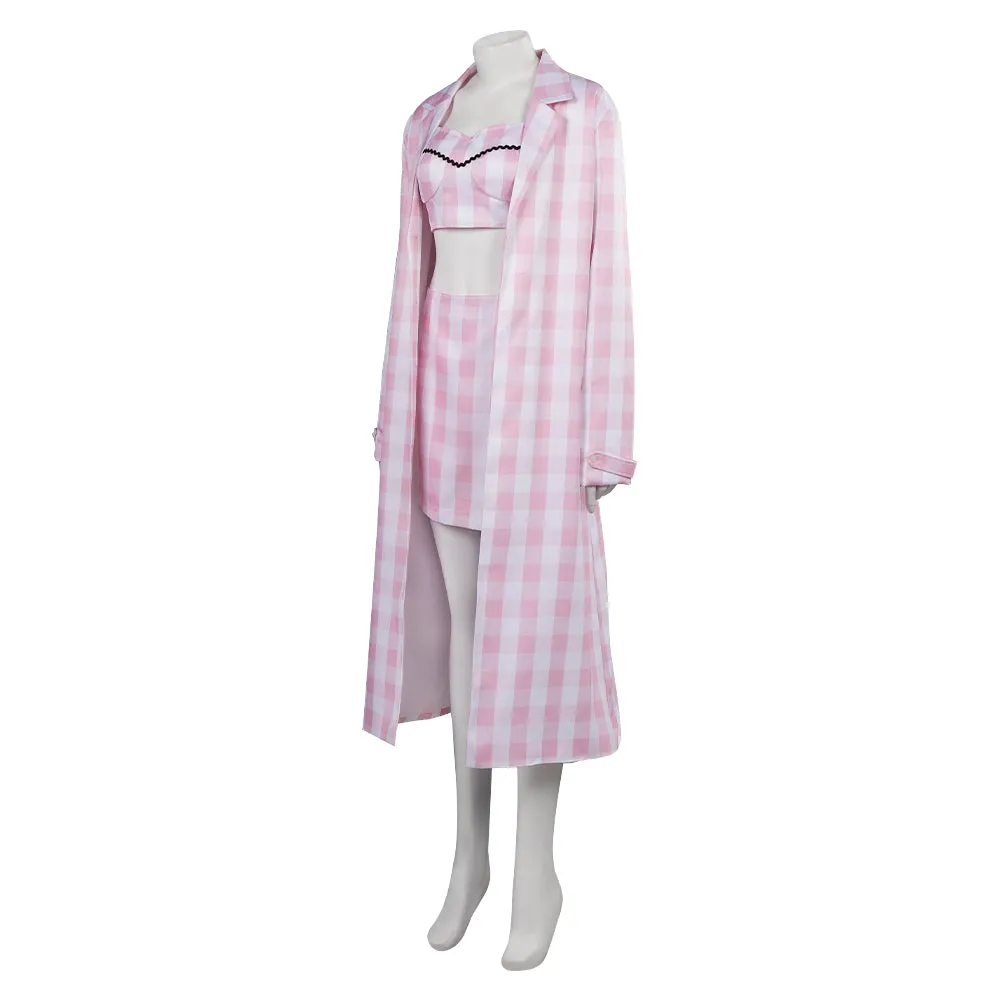 2023 Margot Robbie Pink Dress Outfits Halloween Carnival Suit Cosplay Costume