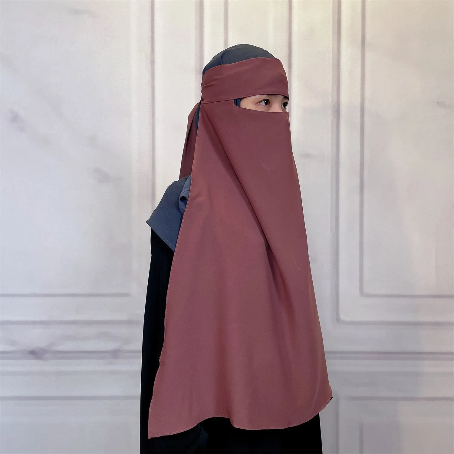 2233  Middle East Turkey Dubai versatile fashion pure color mask plain hijab  instant hijab  hijab/tudung