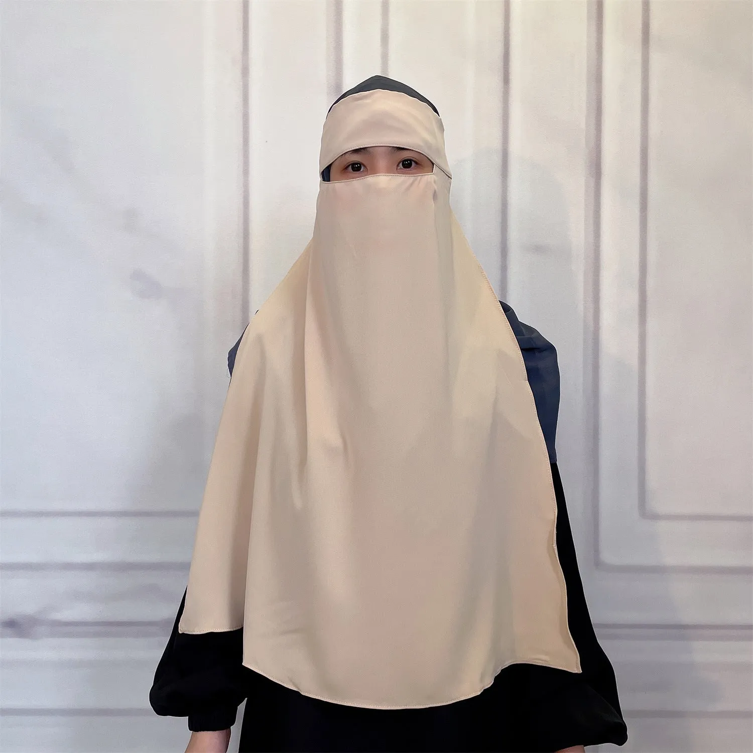 2233  Middle East Turkey Dubai versatile fashion pure color mask plain hijab  instant hijab  hijab/tudung