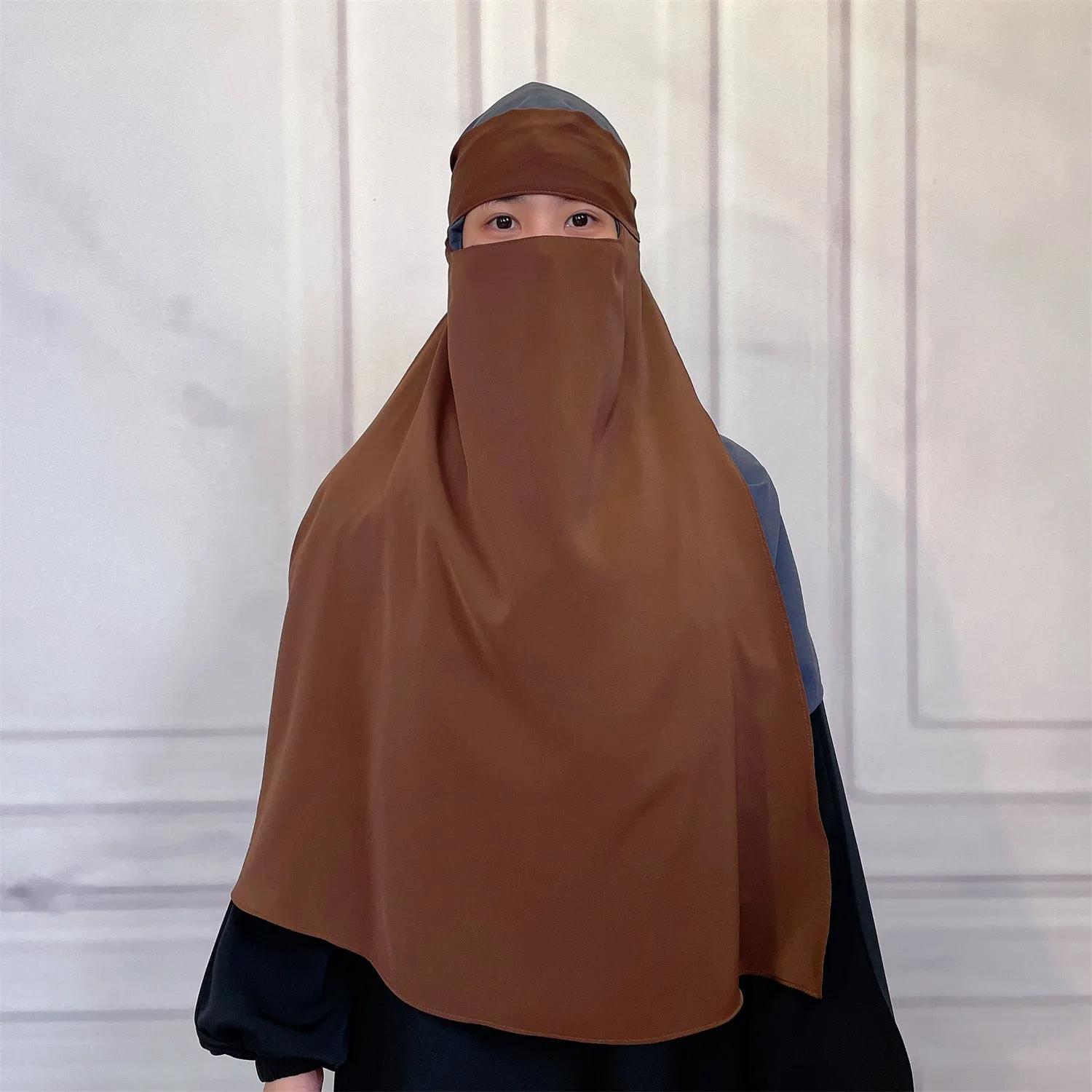 2233  Middle East Turkey Dubai versatile fashion pure color mask plain hijab  instant hijab  hijab/tudung