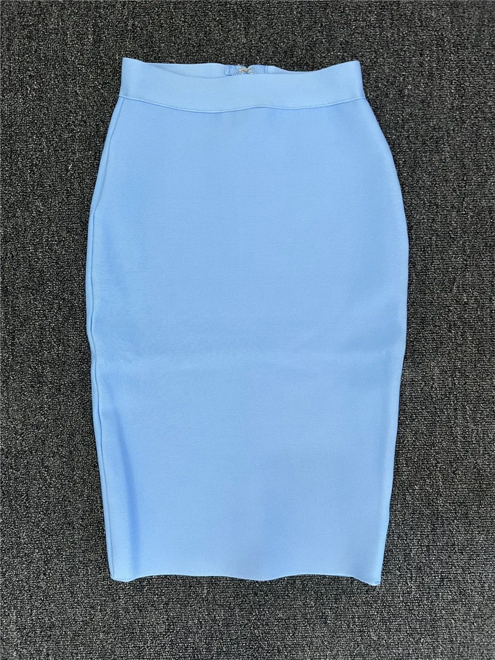 60CM Knee Length Stretch Bandage Skirts Women Candy Color Bodycon Pencil Skirt Ladies Elegant Office Business Formal XL XXL