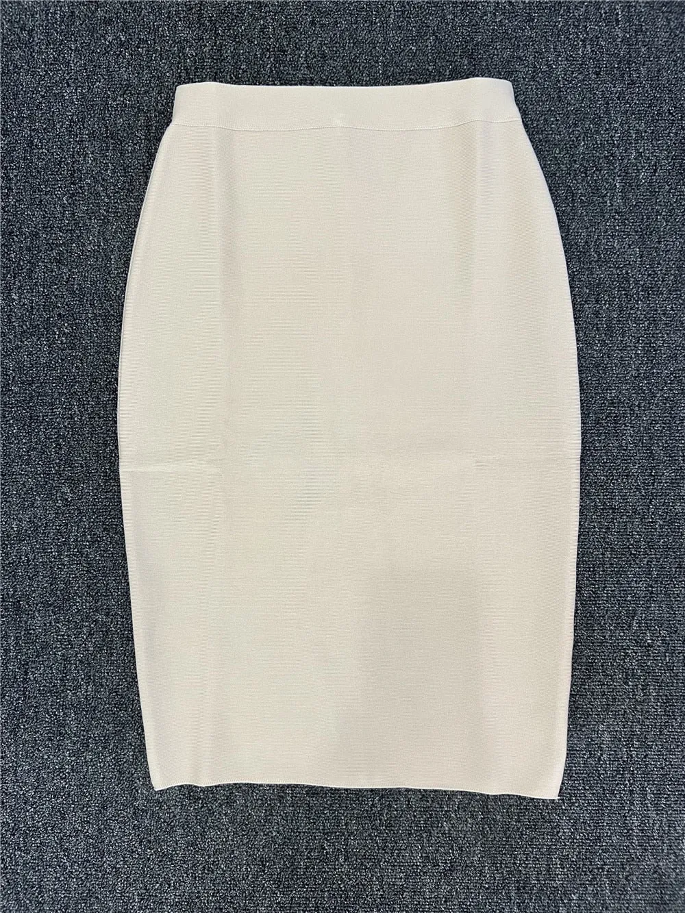 60CM Knee Length Stretch Bandage Skirts Women Candy Color Bodycon Pencil Skirt Ladies Elegant Office Business Formal XL XXL