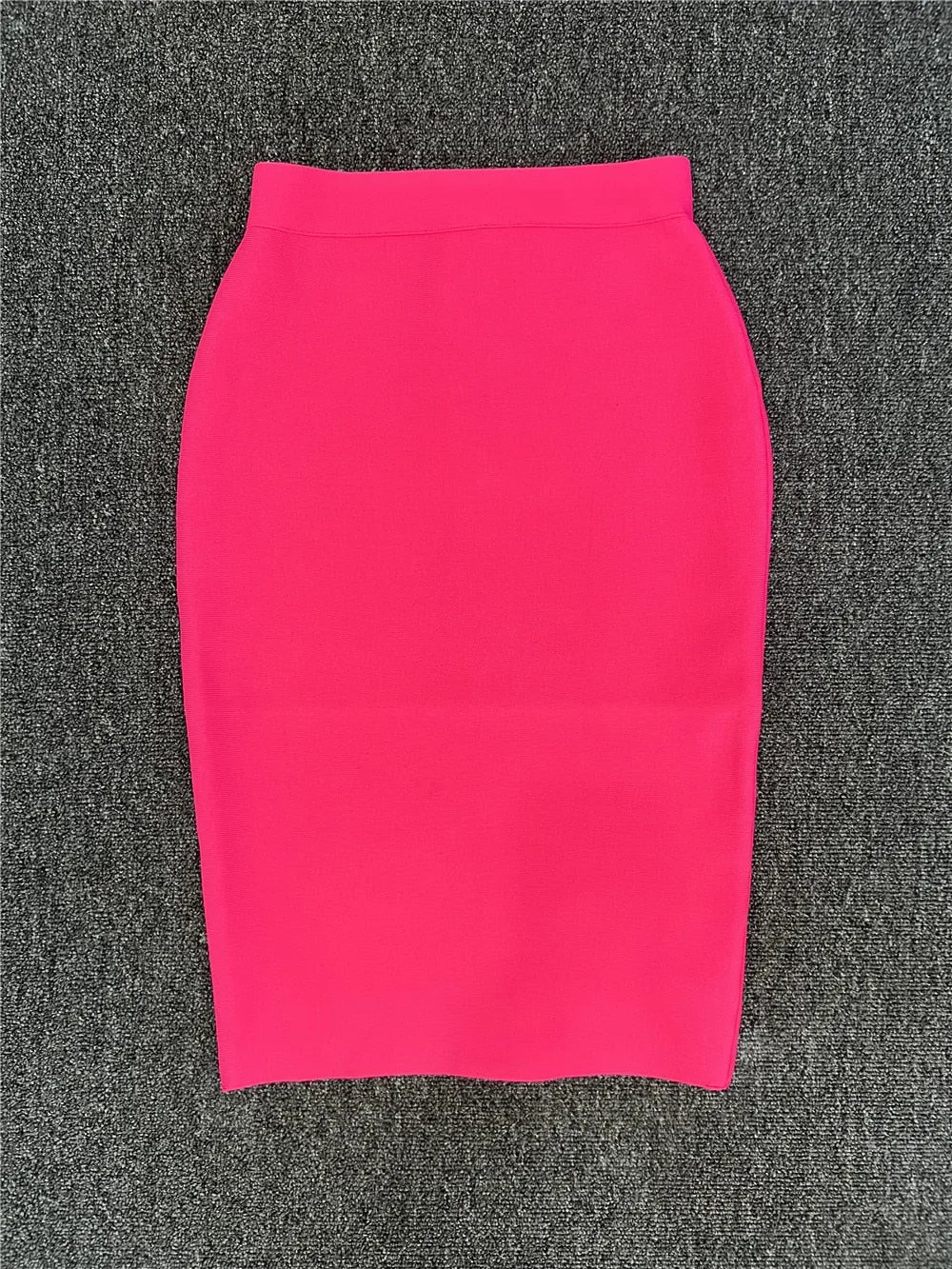 60CM Knee Length Stretch Bandage Skirts Women Candy Color Bodycon Pencil Skirt Ladies Elegant Office Business Formal XL XXL