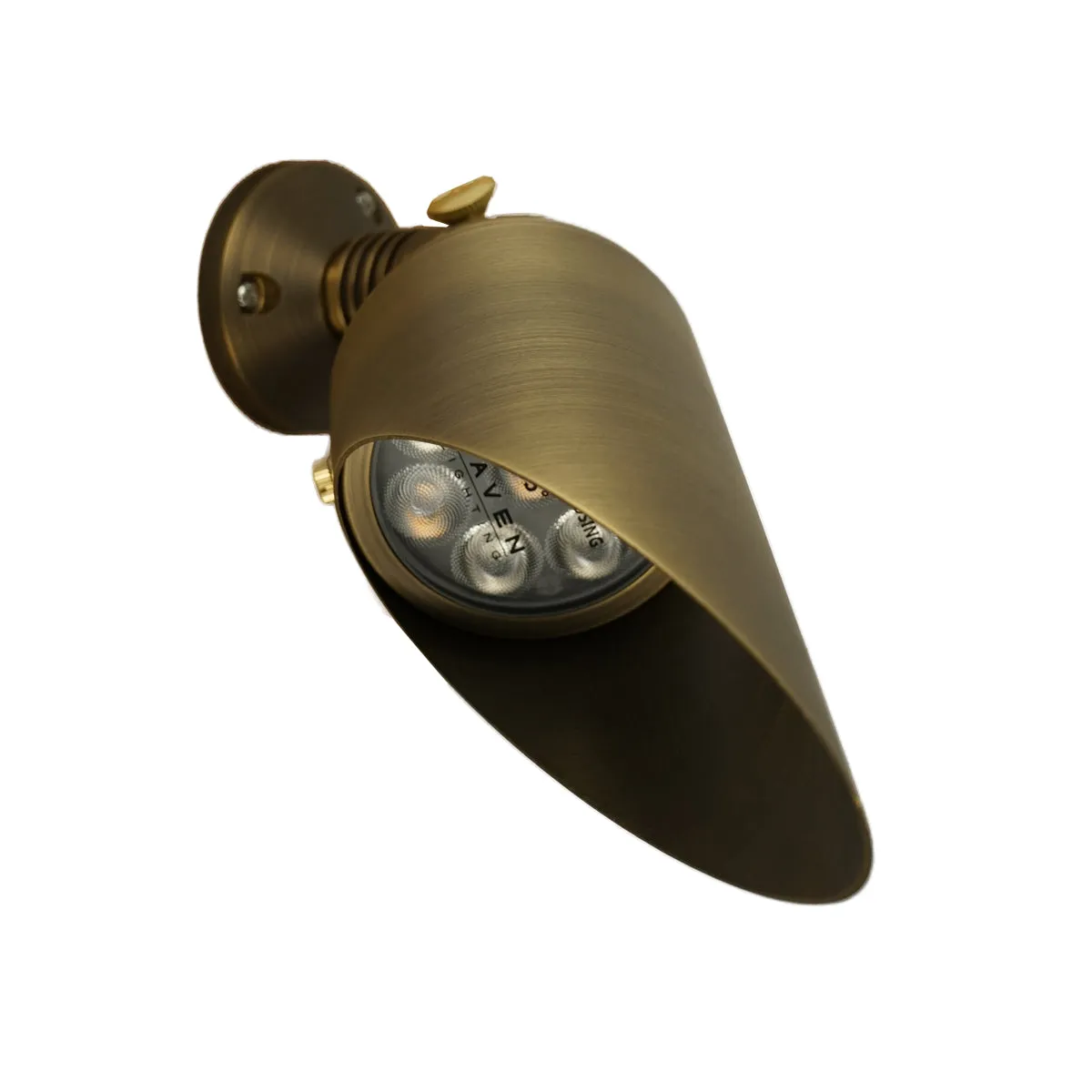 Adjustable White 3-Inch Brass LED Down Light
