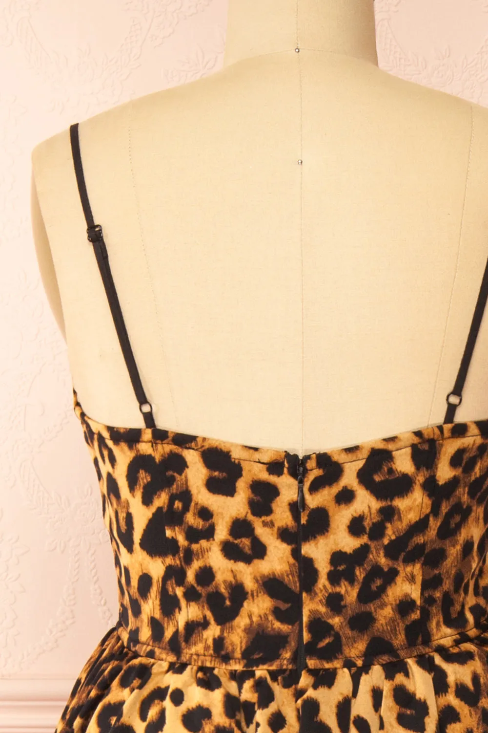 Aidan | Leopard Bustier Midi Dress