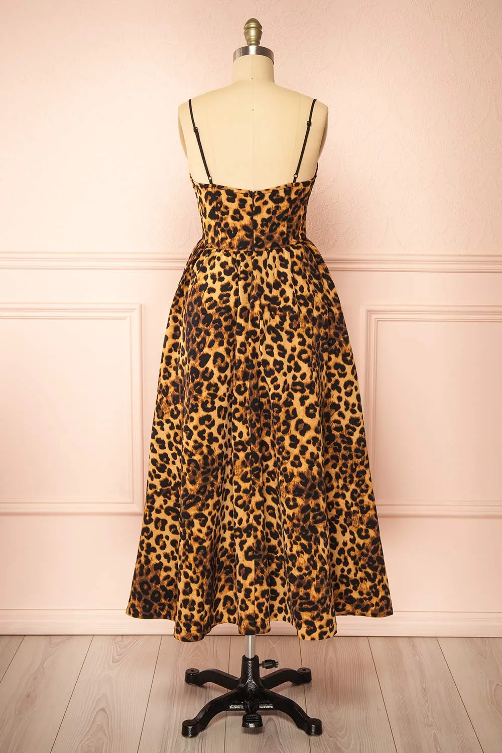 Aidan | Leopard Bustier Midi Dress