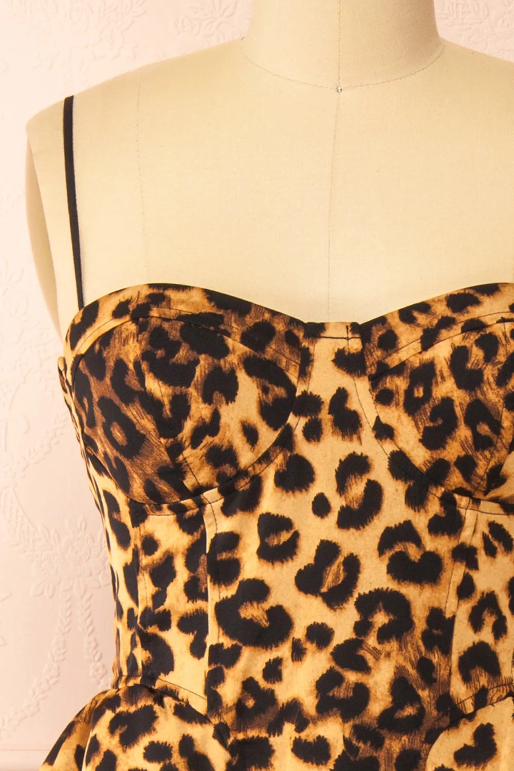 Aidan | Leopard Bustier Midi Dress