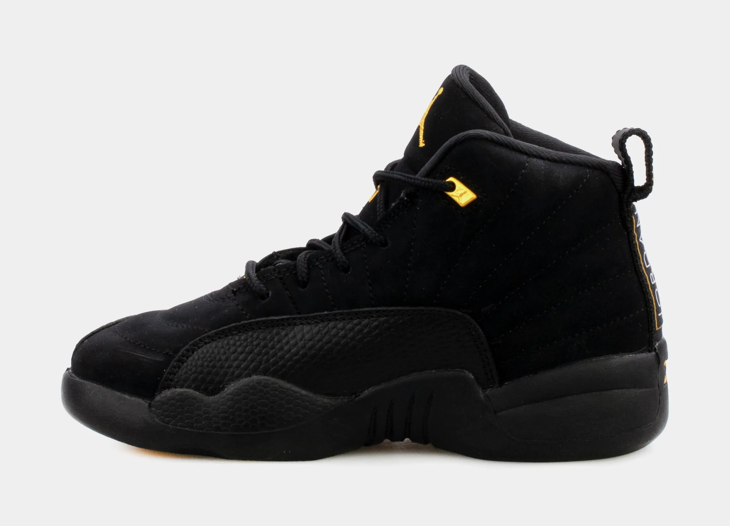 Air Jordan 12 Retro Black Taxi Preschool Lifestyle Shoes (Black) Free Shipping