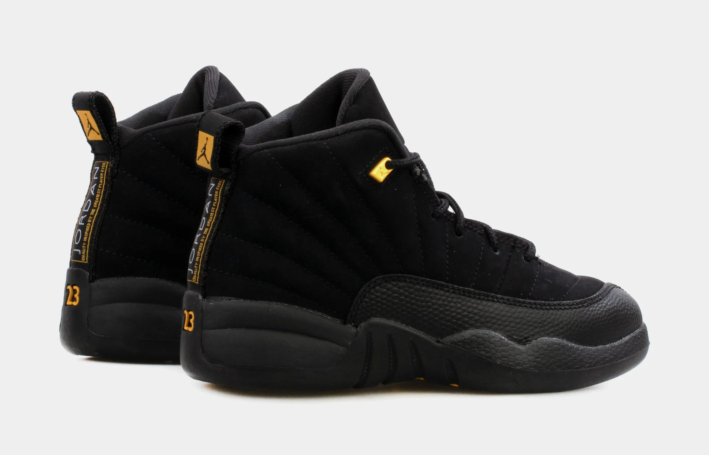Air Jordan 12 Retro Black Taxi Preschool Lifestyle Shoes (Black) Free Shipping