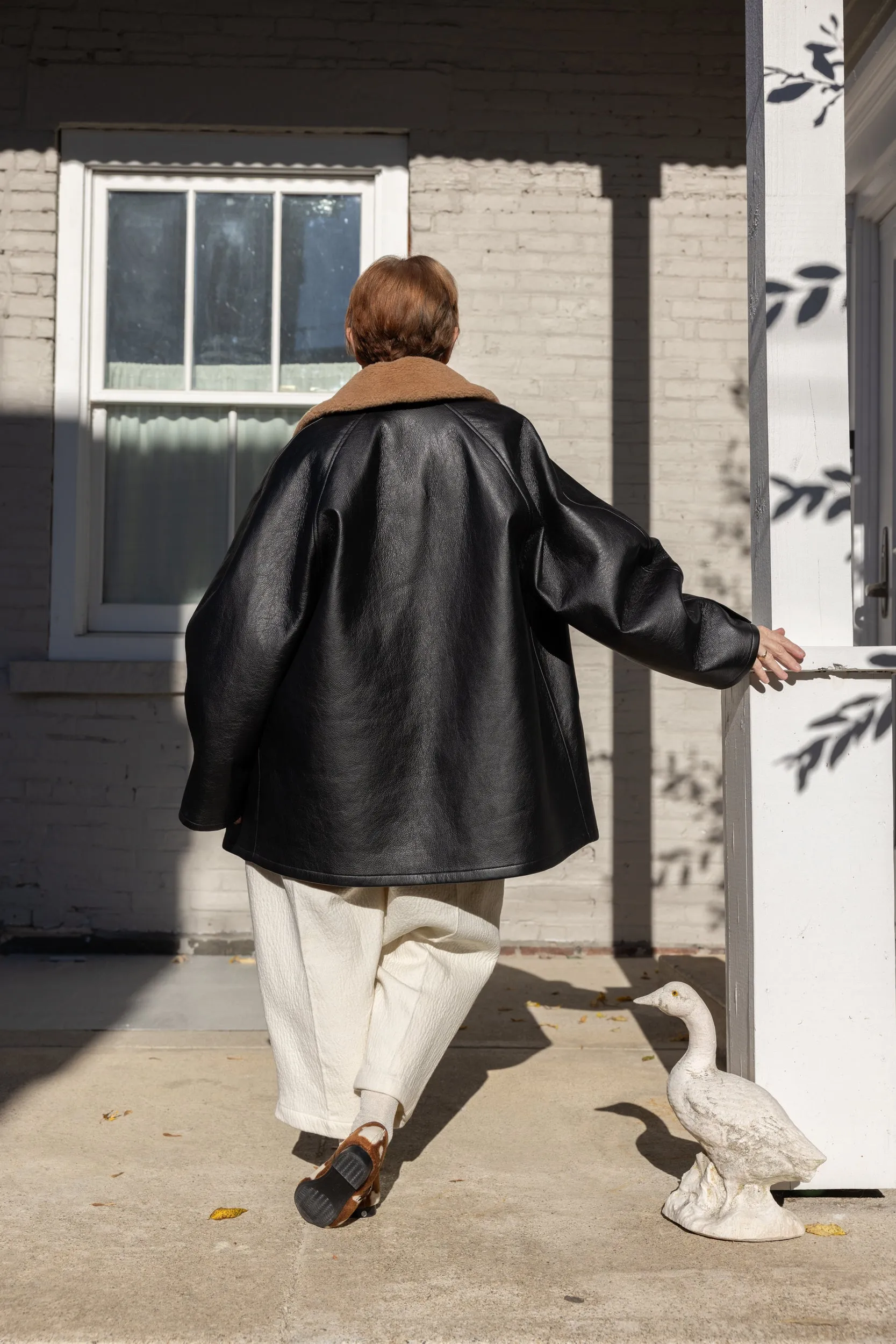 Aviator Midi Coat Black