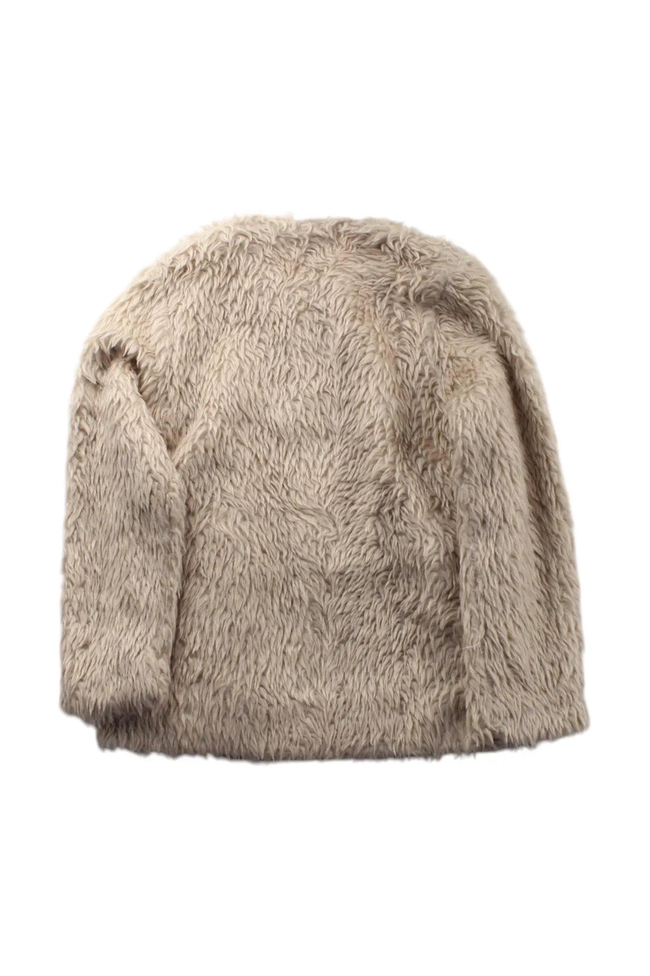 Billieblush Faux Fur Coat With Pattern Trim 6T