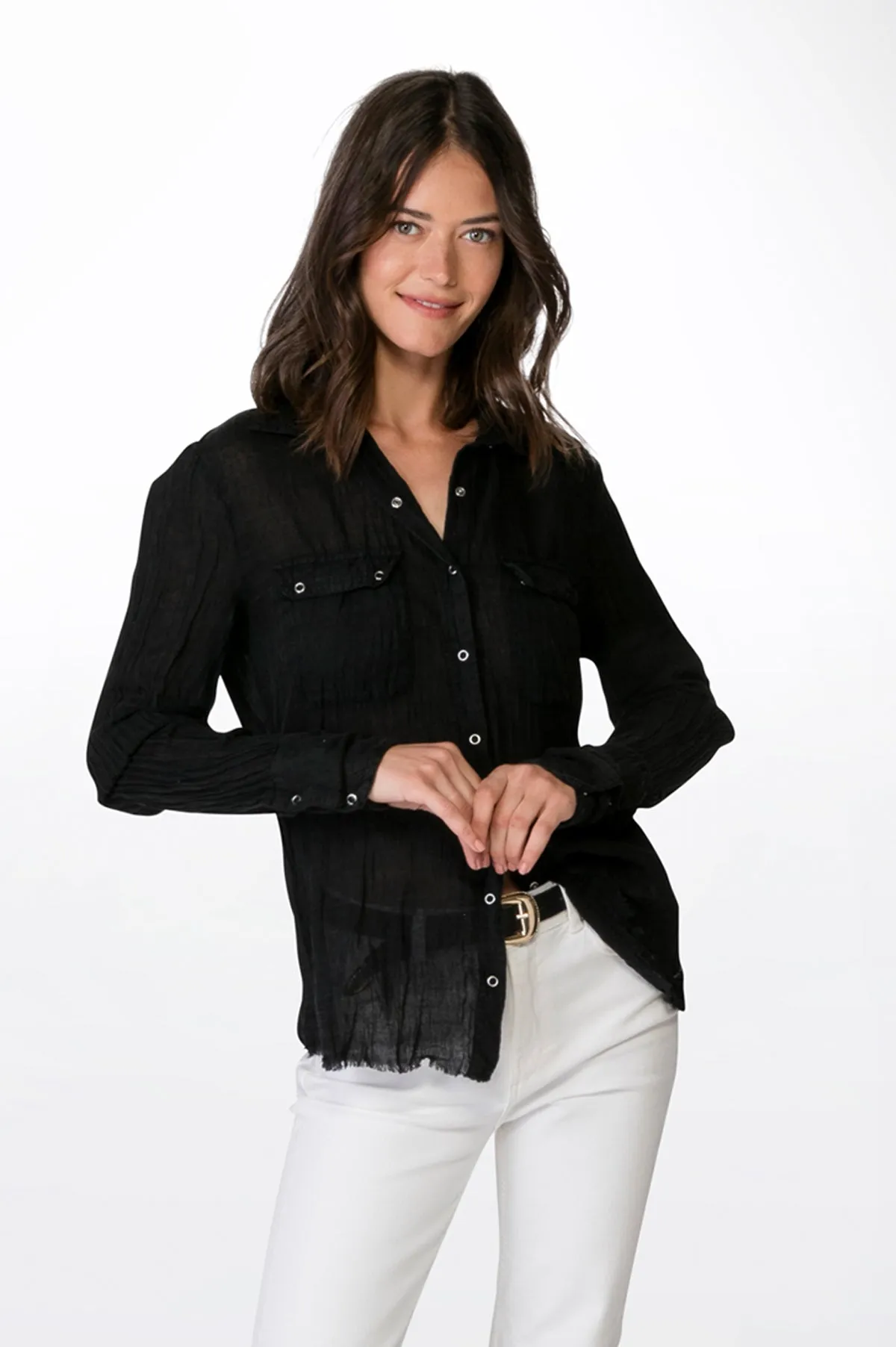 Black Classic Gauze Shirt