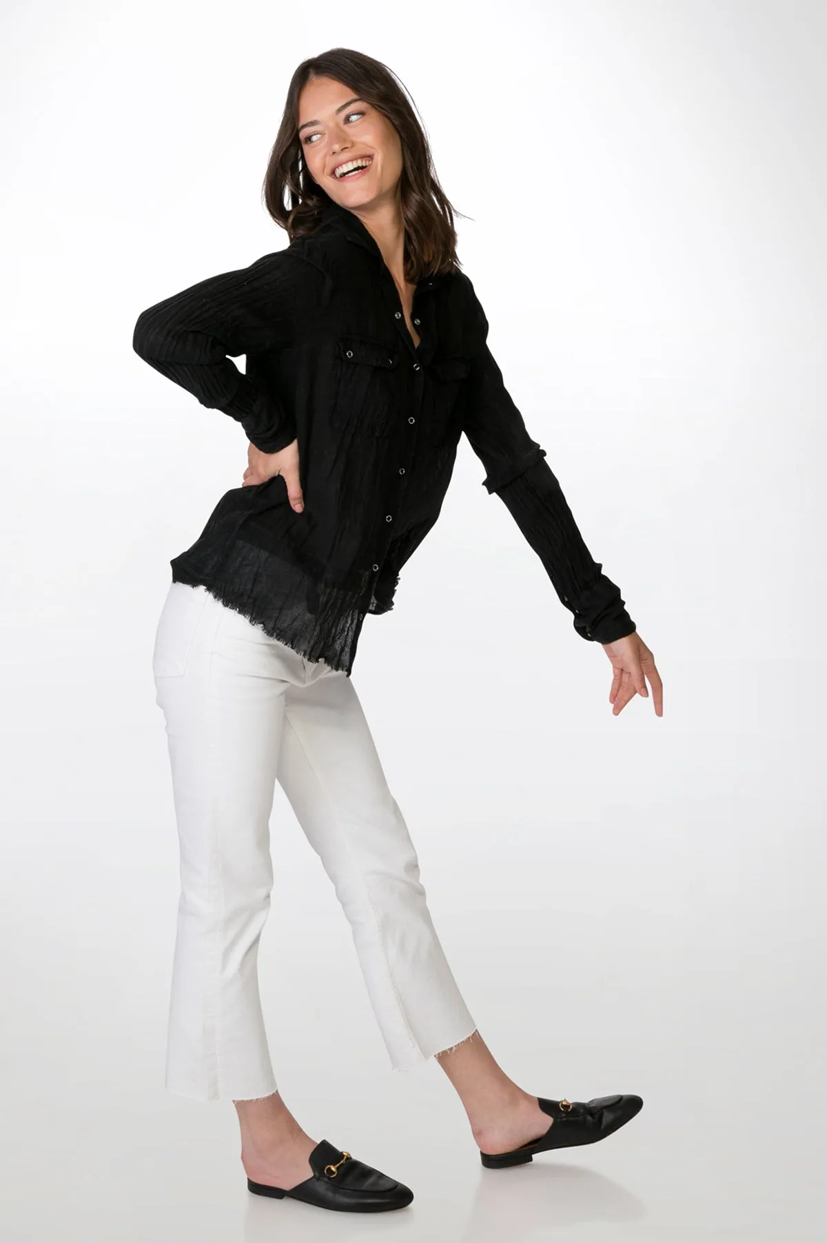 Black Classic Gauze Shirt
