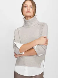 Brochu Walker - Jolie Fringe Layered Looker in Light Chia Melange with White Underlayer