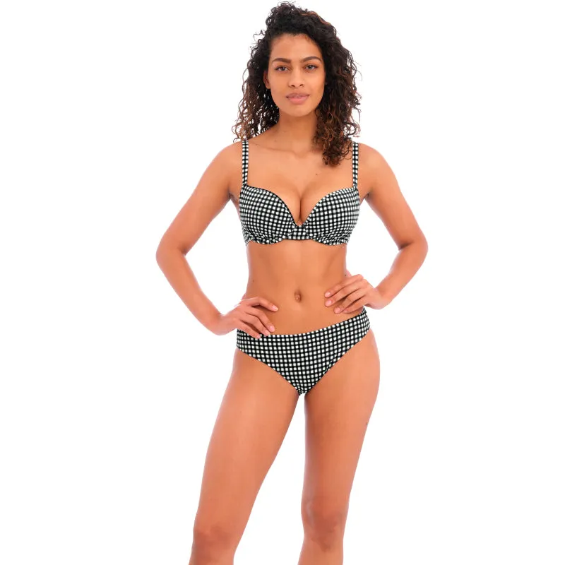 Check In Moulded Bikini Top Black White - Freya Swim