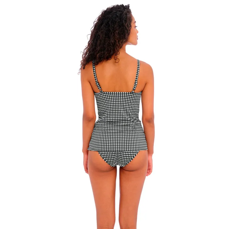 Check In Tankini Swim Top Black White - Freya Swim