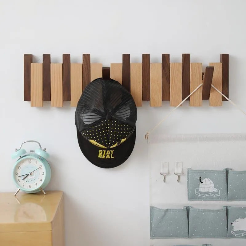 Coat Rack with Wood Strips