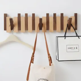 Coat Rack with Wood Strips