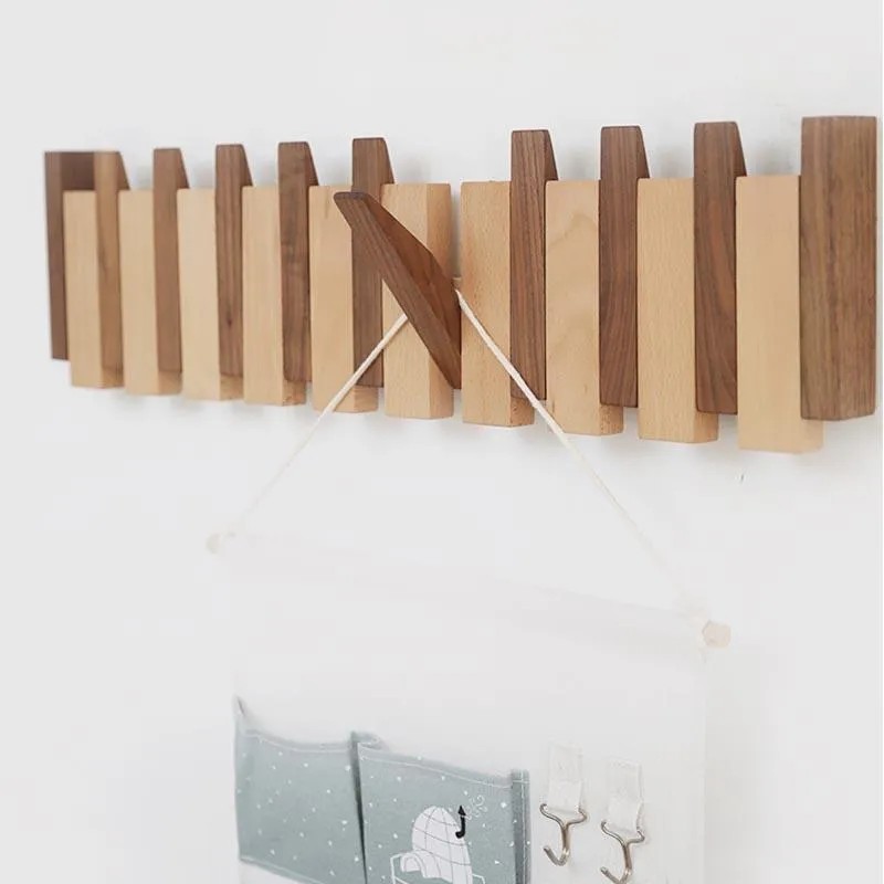 Coat Rack with Wood Strips
