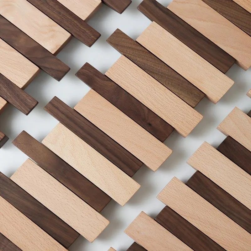 Coat Rack with Wood Strips