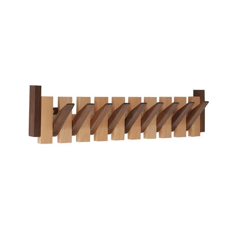 Coat Rack with Wood Strips
