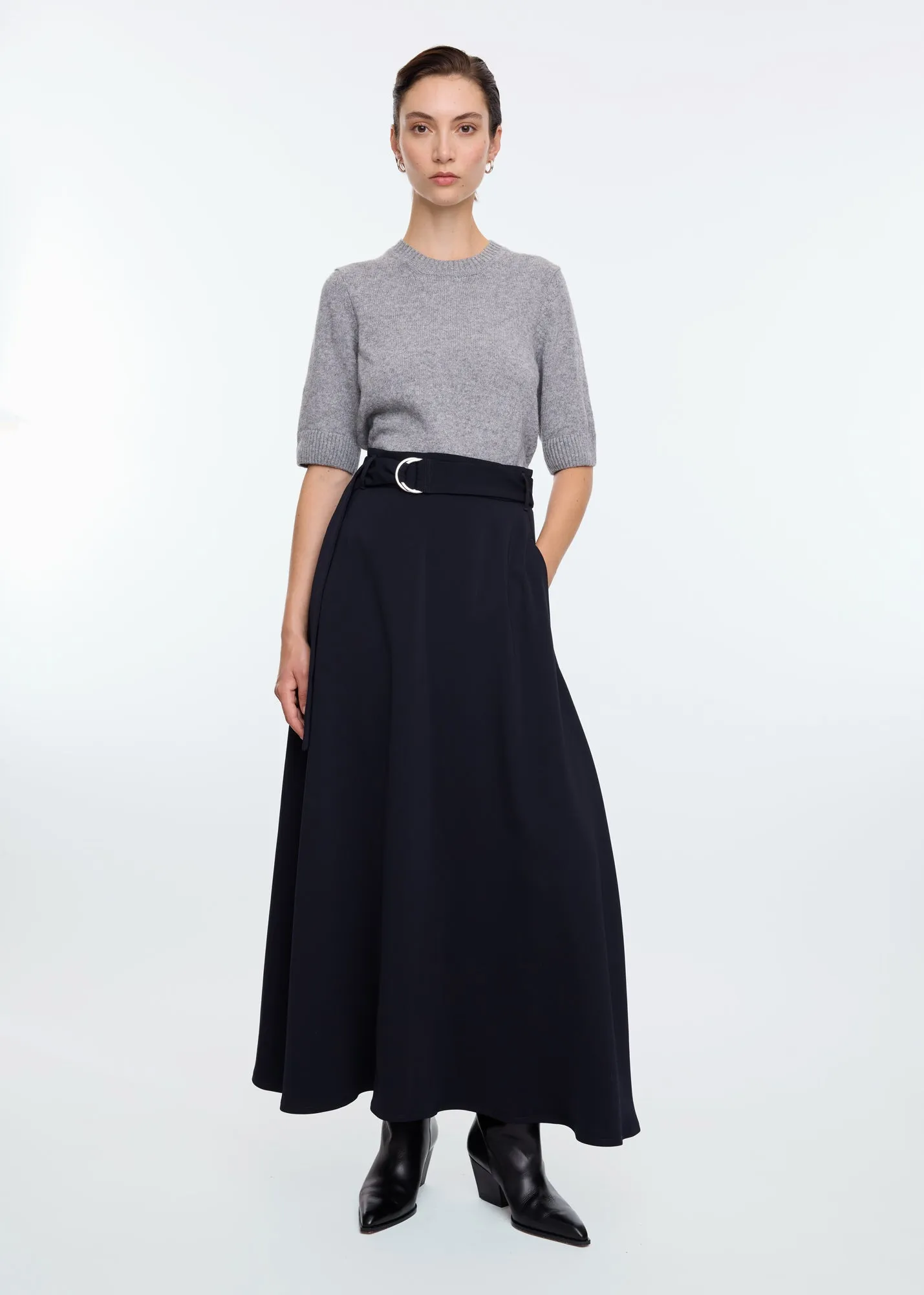crepe skirt