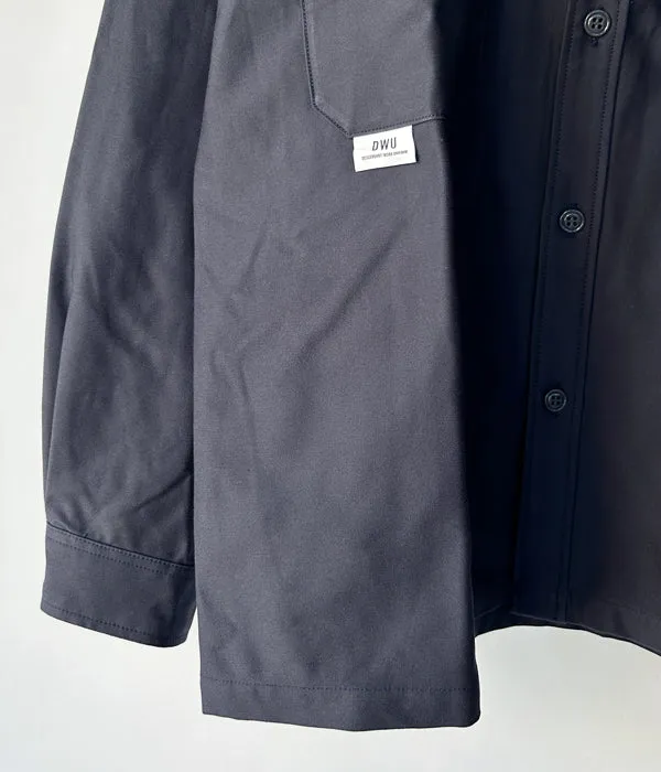 DESCENDANT/CLINCH SATIN LS SHIRT (NAVY)