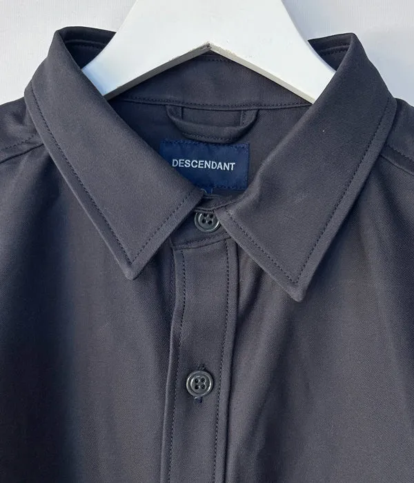 DESCENDANT/CLINCH SATIN LS SHIRT (NAVY)