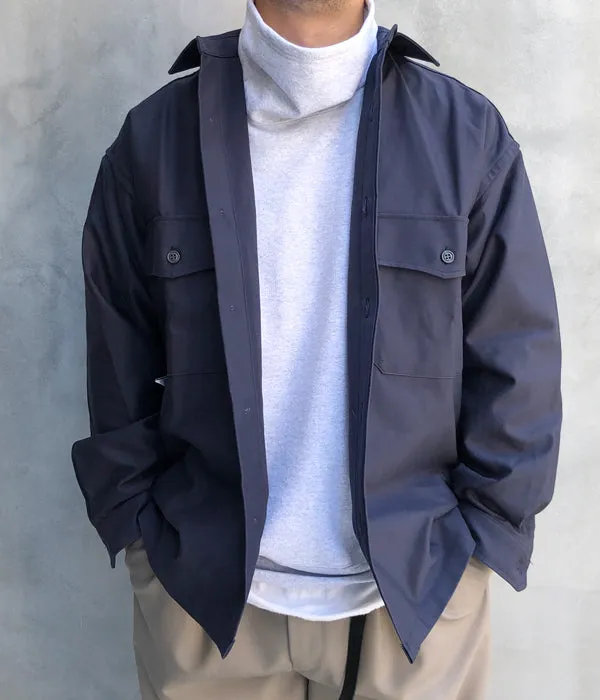 DESCENDANT/CLINCH SATIN LS SHIRT (NAVY)