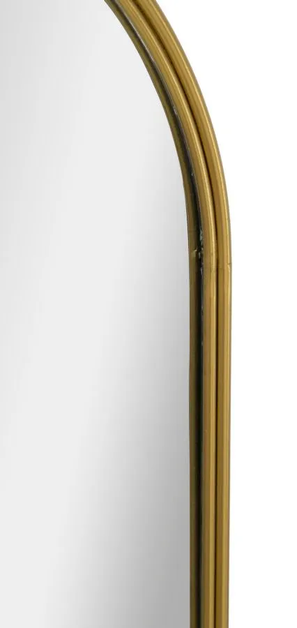 Golden Metal Oval Wall Mirror