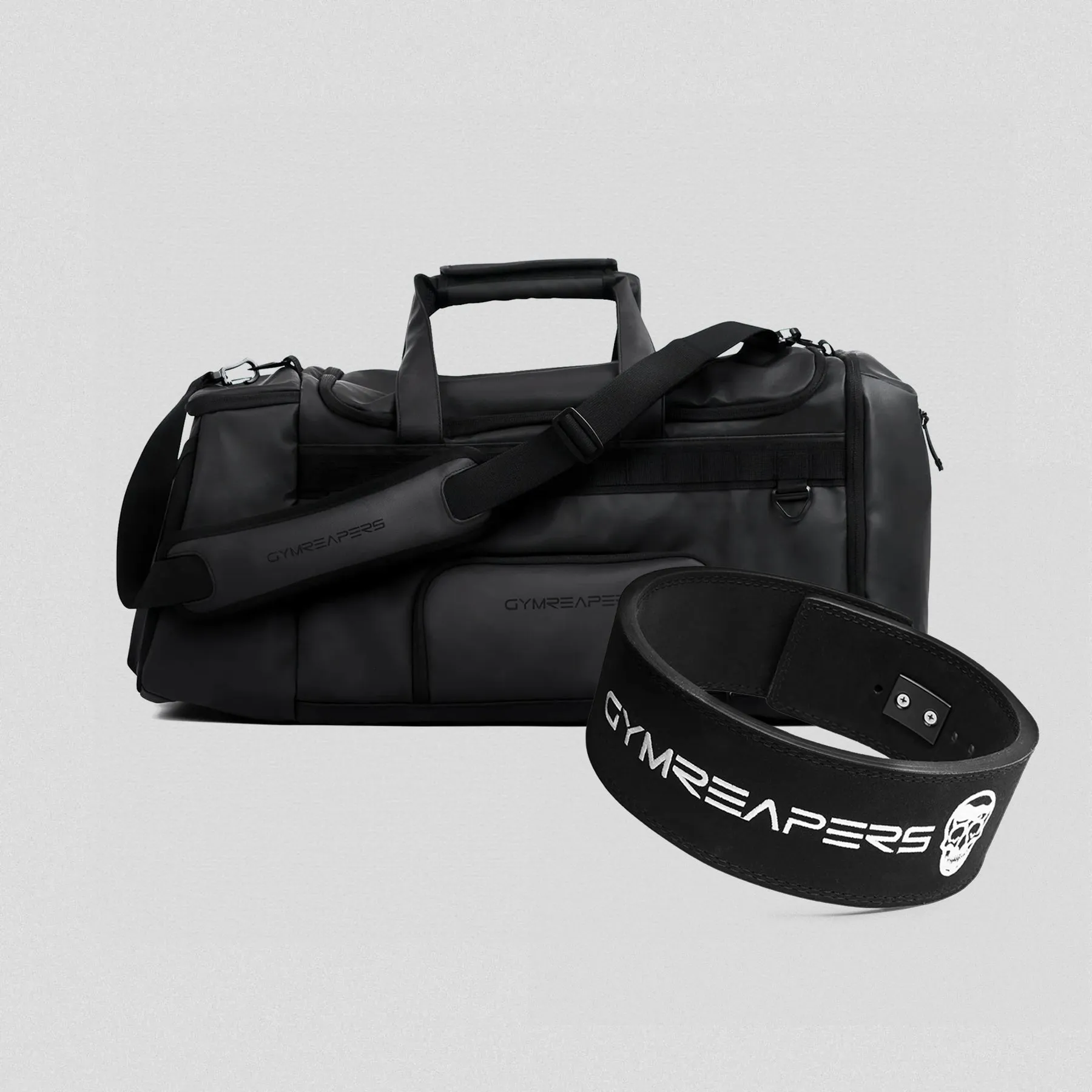 Gravestone Duffle & 10mm Lever Belt Combo - Onyx/Black