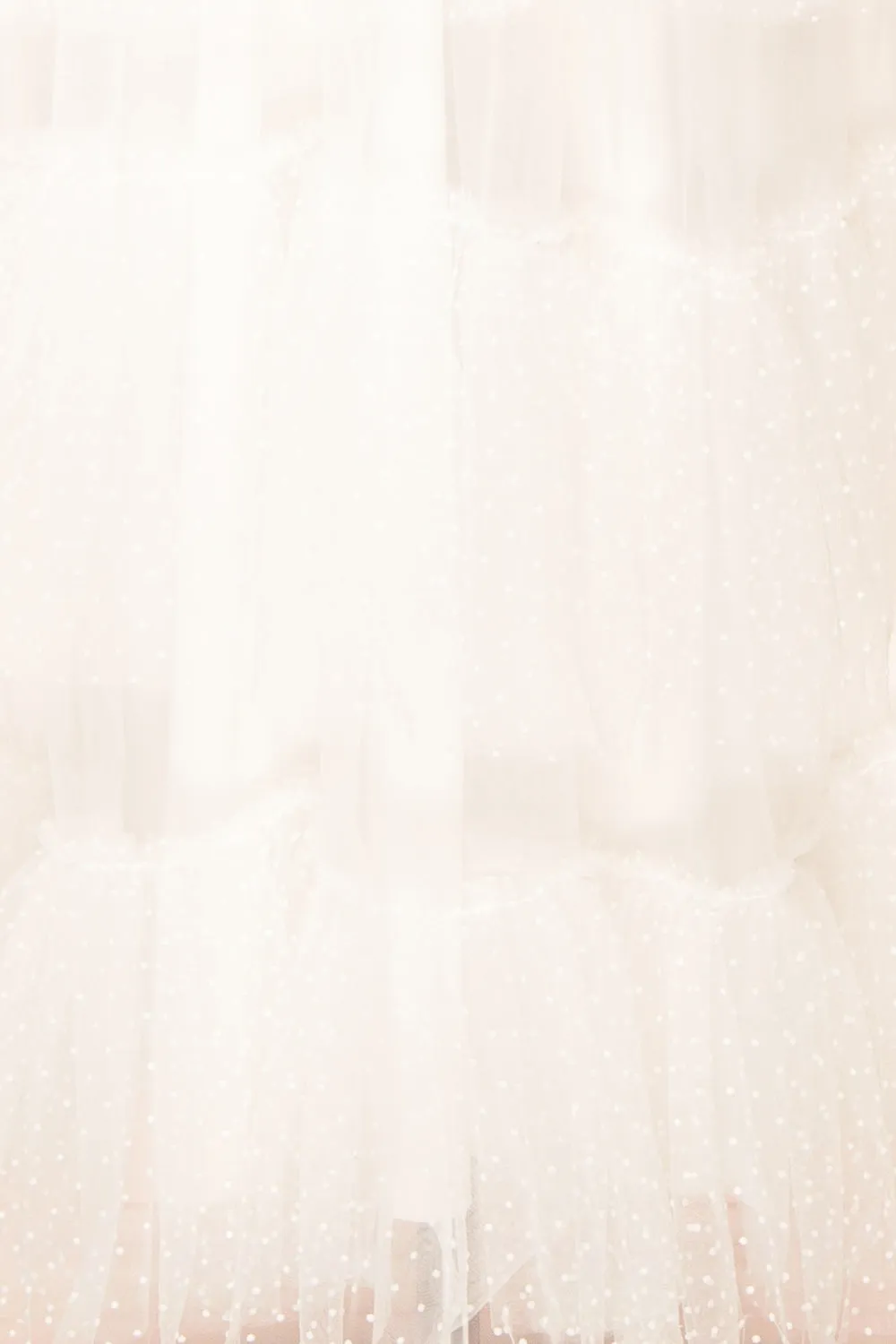 Joanna | White Polka Dot Strapless Midi Dress