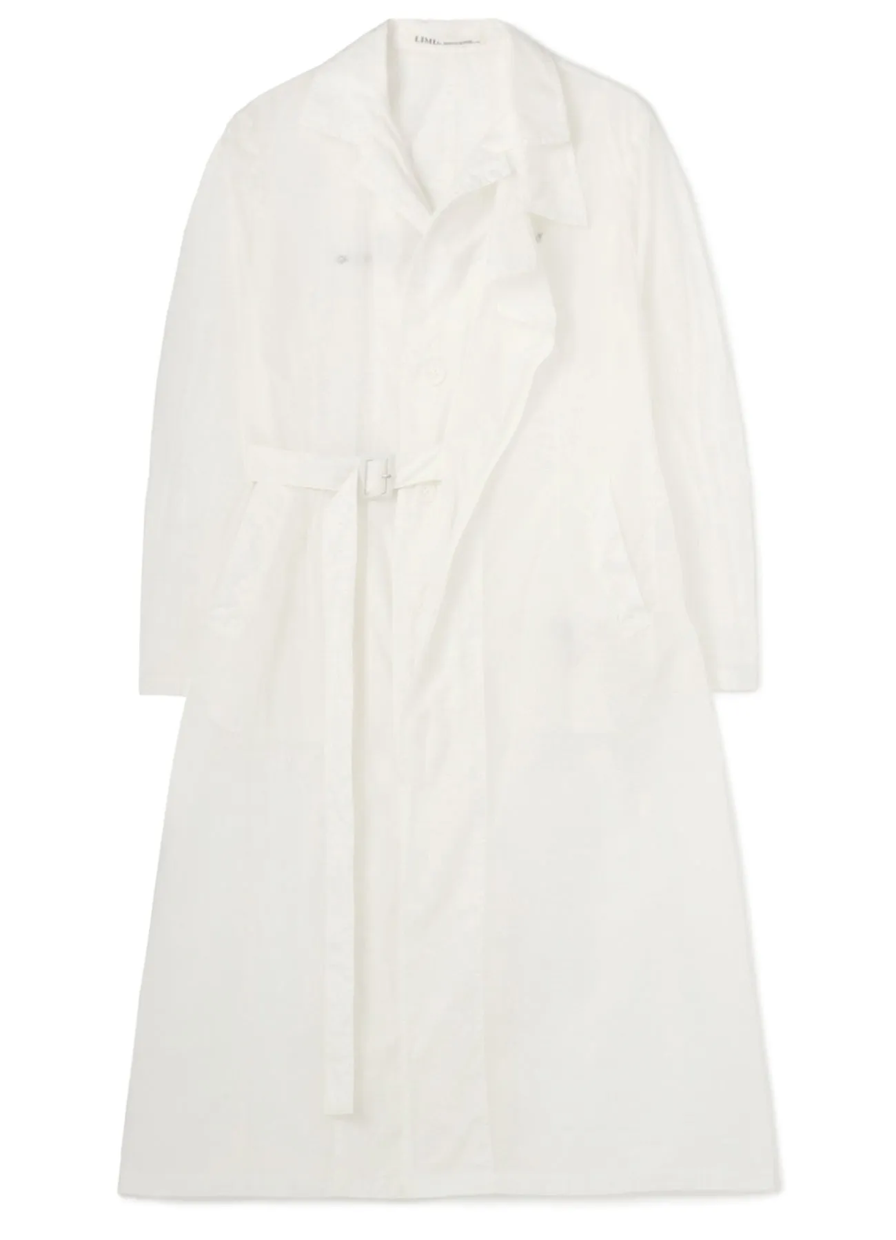 Light Taffeta Left Fly Front Coat
