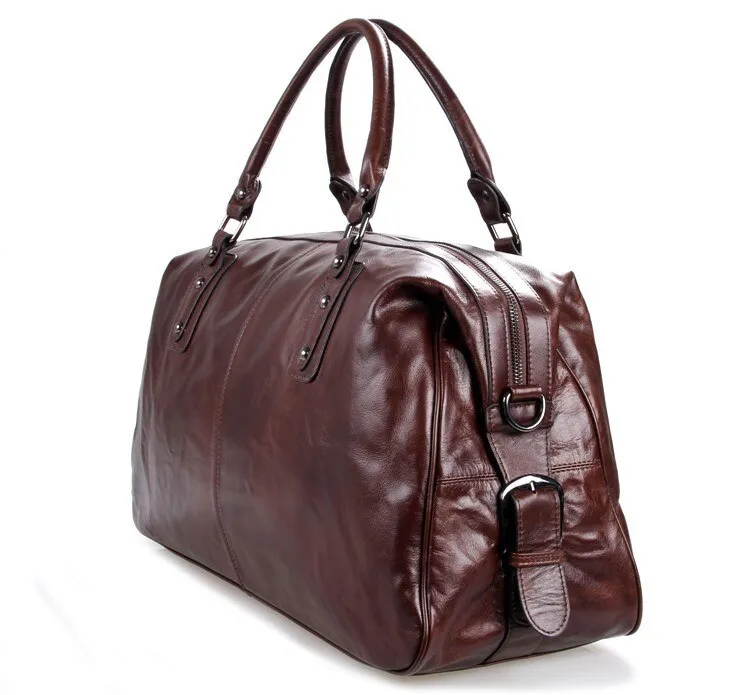 Luxury Genuine Leather Travel Bags Men Luggage bag large Leather duffel bag Men Weekend bag Overnight Tote Handbag sac de voyage