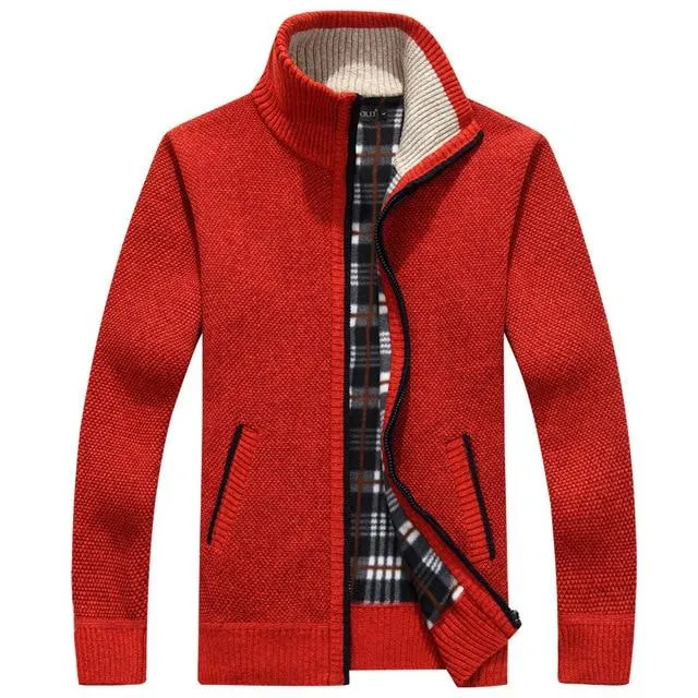 Mens Sweater-Coat Cardigan