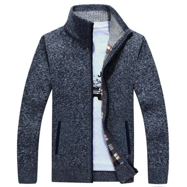 Mens Sweater-Coat Cardigan