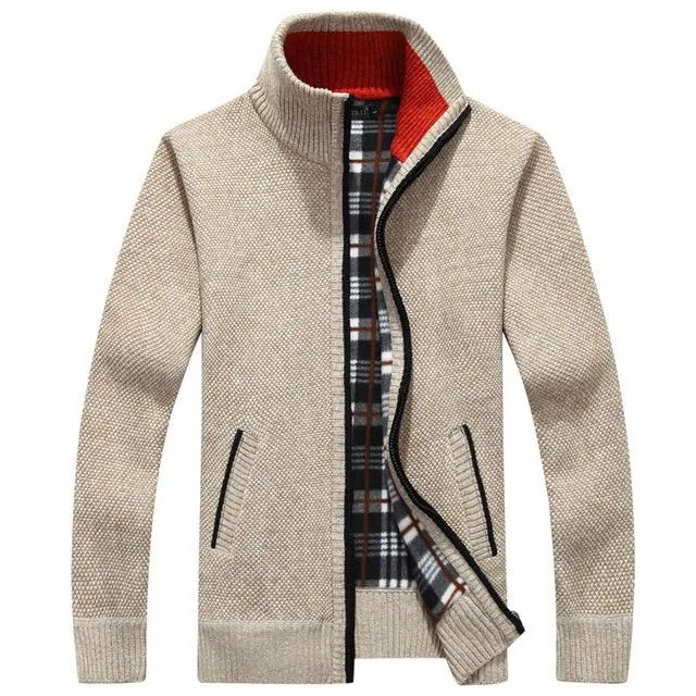 Mens Sweater-Coat Cardigan