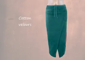 Midi koker rok van nicky velours/velvet midi pencil skirt