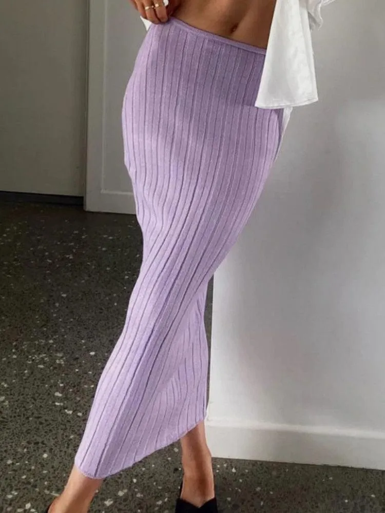 Monre Knitted Long Skirt