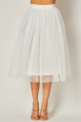 Need Your Love Mesh Midi Puff Skirt