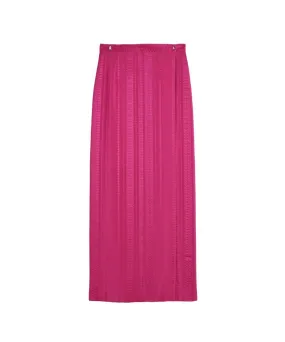 Nemea Midi Silk Skirt Magenta