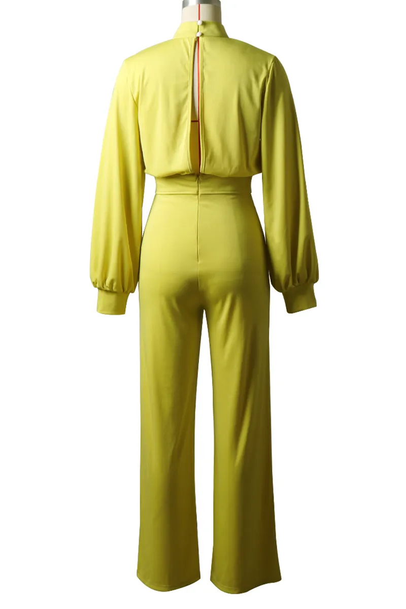 Purpdrank - Casual Solid Half A Turtleneck Straight Jumpsuits(3 Colors)