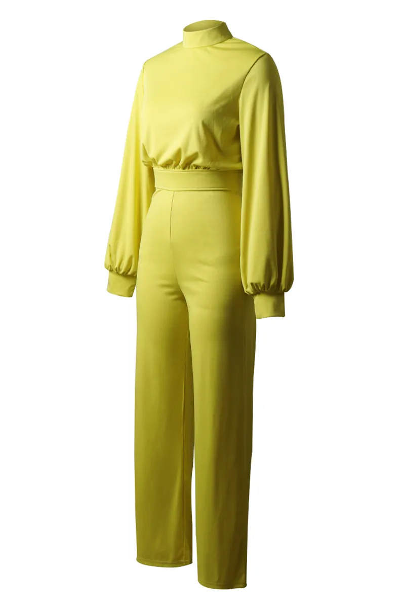 Purpdrank - Casual Solid Half A Turtleneck Straight Jumpsuits(3 Colors)
