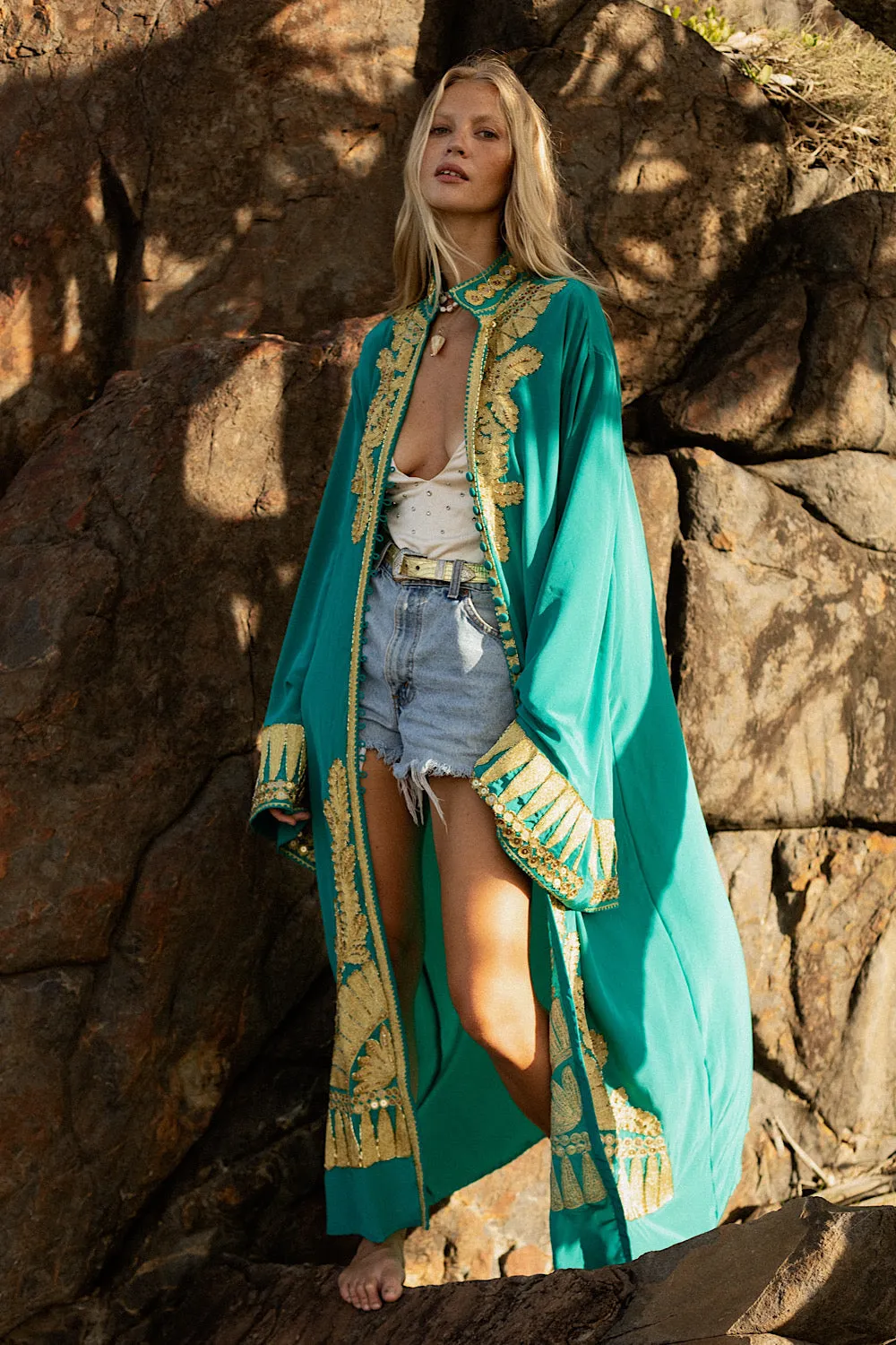Queen Of Hearts Dream Coat - Turquoise
