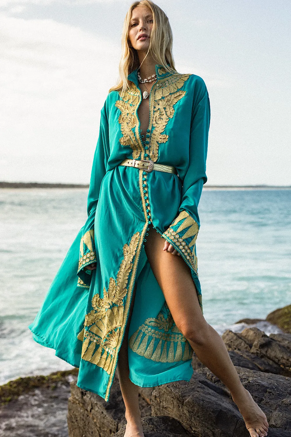 Queen Of Hearts Dream Coat - Turquoise