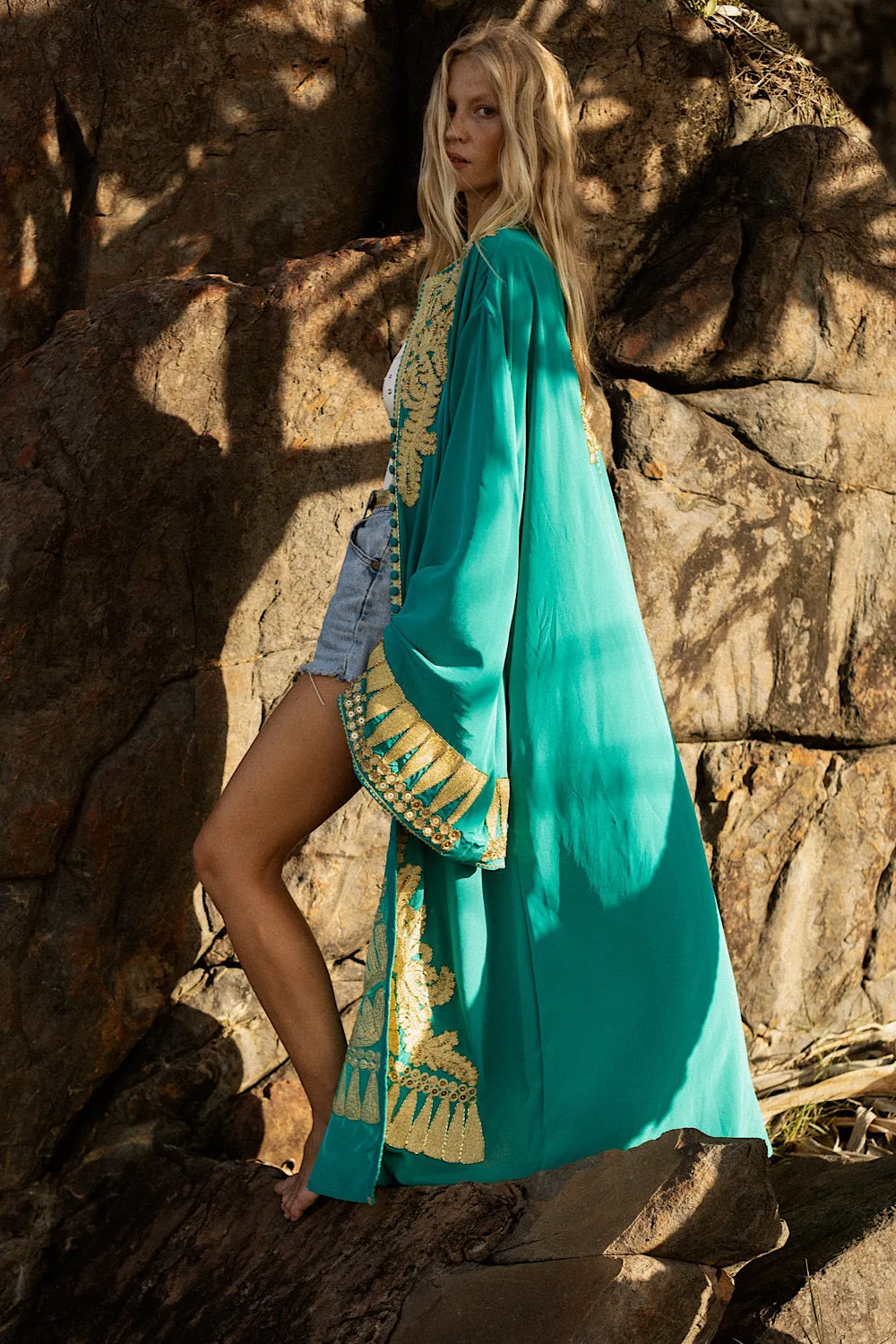Queen Of Hearts Dream Coat - Turquoise