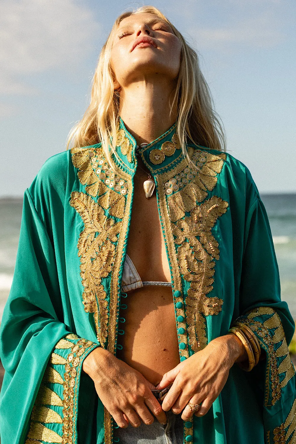 Queen Of Hearts Dream Coat - Turquoise