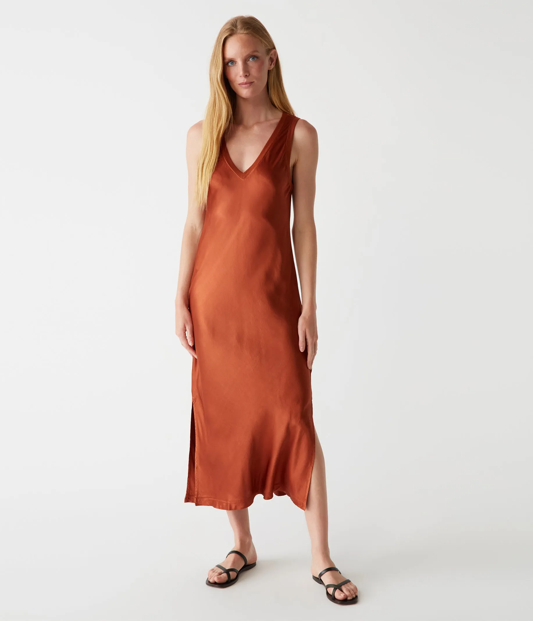 Randi Satin Midi Dress