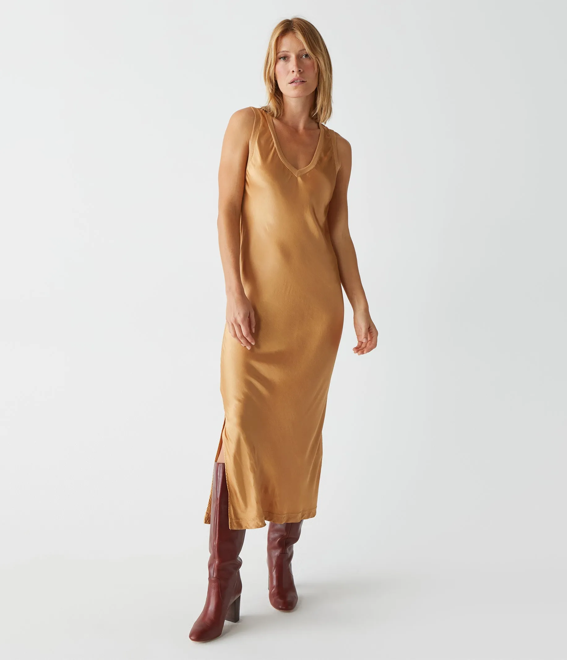 Randi Satin Midi Dress